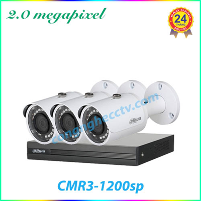 Trọn Bộ 3 Camera Quan Sát  Dahua CMR3-1200sp