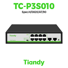 Switch Tiandy POE 8 cổng TC-P3S010 Spec:H/0820/AT/90