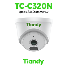 Camera Tiandy IP Dome hồng ngoại 2MP TC-C320N Spec:I3/E/Y/2.8mm/V2.0