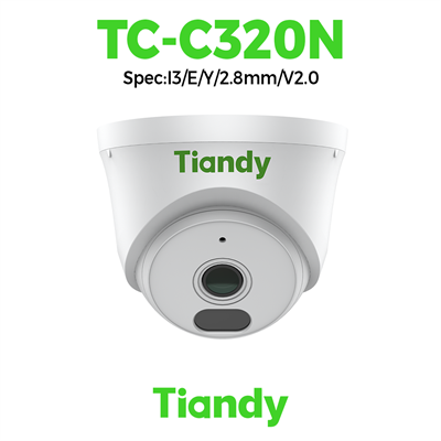 Camera Tiandy IP Dome hồng ngoại 2MP TC-C320N Spec:I3/E/Y/2.8mm/V2.0