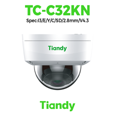 Camera Tiandy IP Dome hồng ngoại 2MP TC-C32KN Spec:I3/E/Y/C/SD/2.8mm/V4.3