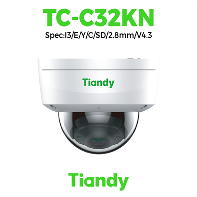 Camera Tiandy IP Dome hồng ngoại 2MP TC-C32KN Spec:I3/E/Y/C/SD/2.8mm/V4.3