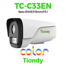 Camera Tiandy IP Thân ngoài trời Color Maker & hồng ngoại 3MP TC-C33EN Spec:I5W/E/Y/6mm/V5.1
