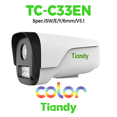Camera Tiandy IP Thân ngoài trời Color Maker & hồng ngoại 3MP TC-C33EN Spec:I5W/E/Y/6mm/V5.1