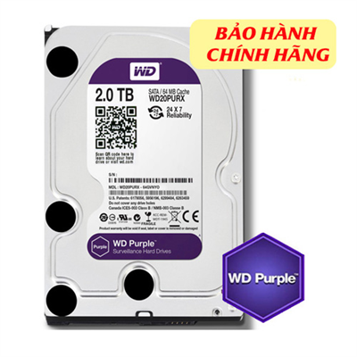 HDD 2TB WESTERN TÍM chuyên dụng cho camera