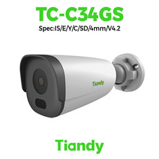 Camera Tiandy IP Thân Starlight hồng ngoại 4MP TC-C34GS Spec:I5/E/Y/C/SD/4mm/V4.2