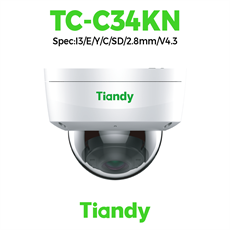 Camera Tiandy IP Dome IK10 Starlight hồng ngoại 4MP TC-C34KN Spec:I3/E/Y/C/SD/2.8mm/V4.3