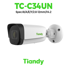 Camera Tiandy IP Thân ngoài trời ống kính thay đổi hồng ngoại 2MP TC-C34UN Spec:I8/A/E/Y/2.8-12mm/V4.2
