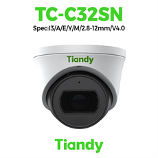Camera Tiandy IP Dome Ống kính thay đổi hồng ngoại 2MP TC-C32SN Spec:I3/A/E/Y/M/2.8-12mm/V4.0