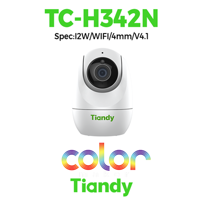 Camera Tiandy Wifi Quay/Quét trong nhà 4MP Color Maker & hồng ngoại TC-H342N Spec:I2W/WIFI/4mm/V4.1