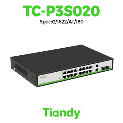 Switch Tiandy POE 16 cổng TC-P3S020 Spec:G/1622/AT/180