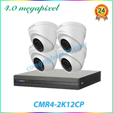 Trọn Bộ 4 Camera Quan Sát  KBvision CMR4-2K12CP