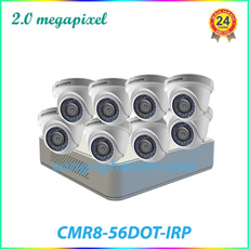 Trọn bộ 8 camera quan sát HIKvision CMR8-56D0T-IRP