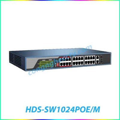 24-port 10/100Mbps PoE Switch HDPARAGON HDS-SW1024POE/M