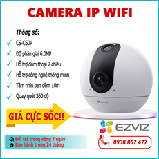 Camera IP Wifi EZVIZ CS-C60P 6.0MP lắp đặt trong nhà