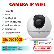 Camera IP Wifi EZVIZ CS-C6C 8.0MP lắp đặt trong nhà