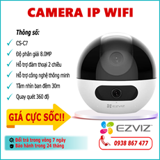 Camera IP Wifi EZVIZ CS-C7 8.0MP lắp đặt trong nhà