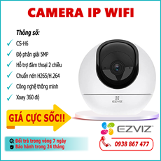 Camera IP Wifi EZVIZ CS-H6 5.0MP lắp đặt trong nhà