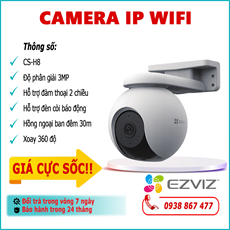Camera IP Wifi EZVIZ CS-H8 3.0MP lắp đặt ngoài trời