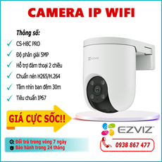Camera IP Wifi EZVIZ CS-H8C PRO 5.0MP lắp đặt ngoài trời