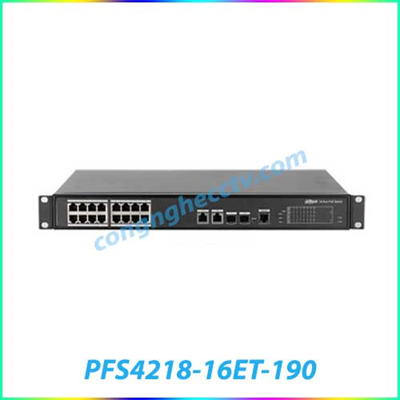 16 port 10/100Mbps PoE Switch DAHUA PFS4218-16ET-190