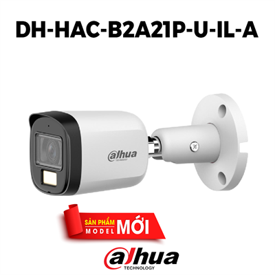 Camera HDCVI SMART DUAL LIGHT Dahua DH-HAC-B2A21P-U-IL-A 2MP
