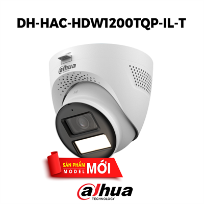 Camera HDCVI SMART DUAL LIGHT HDCVI TWO-WAY TALK Dahua DH-HAC-HDW1200TQP-IL-T 2MP
