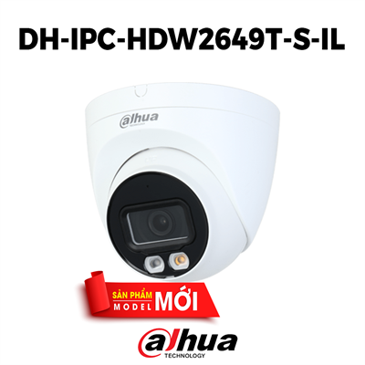 Camera IP Dahua DH-IPC-HDW2649T-S-IL 6MP WIZSENSE 2 SMART DUAL LIGHT