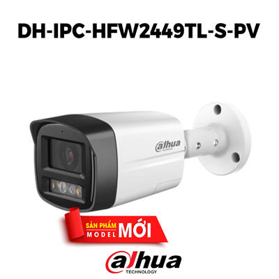 Camera IP Dahua DH-IPC-HFW2449TL-S-PV 4MP WIZSENSE 2 SMART DUAL LIGHT ACTIVE DETERRENCE