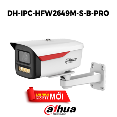 Camera IP Dahua DH-IPC-HFW2649M-S-B-PRO 6MP WIZSENSE 2 WIZCOLOR