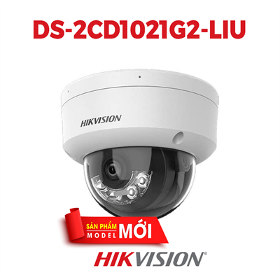 Camera thân IP HIKVISION DS-2CD1121G2-LIU 2.0MP đèn kép chống báo động giả