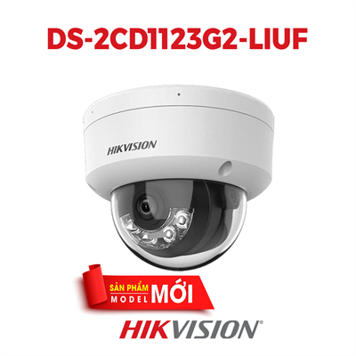 Camera dome IP HIKVISION DS-2CD1123G2-LIUF 2MP đèn kép