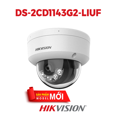 Camera dome IP HIKVISION DS-2CD1143G2-LIUF 4MP đèn kép