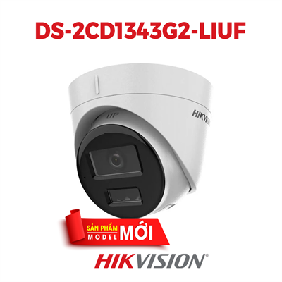 Camera turret IP HIKVISION DS-2CD1343G2-LIUF 4MP đèn kép