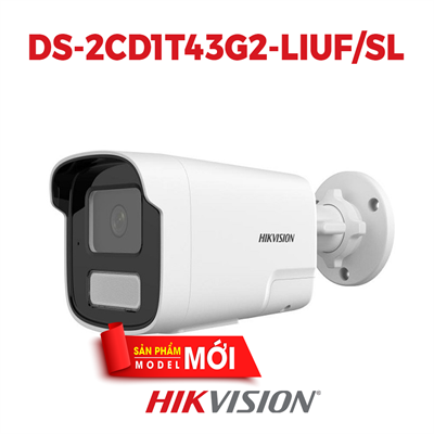 Camera thân IP HIKVISION DS-2CD1T43G2-LIUF/SL 4MP đèn kép