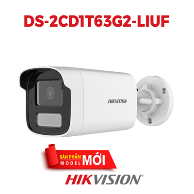 Camera thân lớn IP HIKVISION DS-2CD1T63G2-LIUF 6MP đèn kép