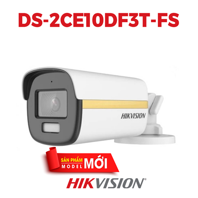 CAMERA TVI COLORVU HIKVISION DS-2CE10DF3T-FS CHỐNG NGƯỢC SÁNG 2 MP - HÌNH ẢNH MÀU SẮC 24/7