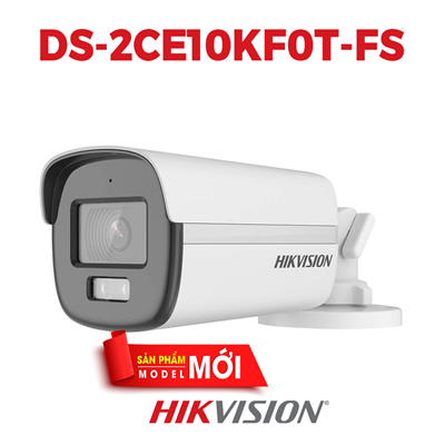 CAMERA TVI HIKVISION DS-2CE10KF0T-FS COLORVU 3K (5MP) - HÌNH ẢNH MÀU SẮC 24/7
