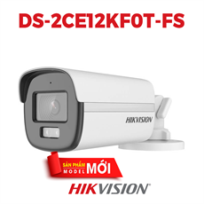 CAMERA TVI HIKVISION DS-2CE12KF0T-FS COLORVU 3K (5MP) - HÌNH ẢNH MÀU SẮC 24/7