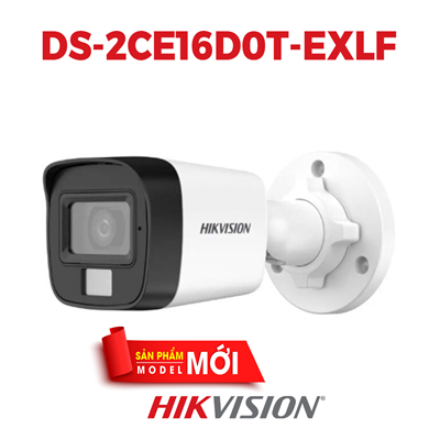 CAMERA TVI HIKVISION DS-2CE16D0T-EXLF 2MP ĐÈN KÉP HỒNG NGOẠI & ÁNH SÁNG TRẮNG