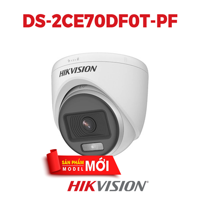 CAMERA COLORVU TVI HIKVISION DS-2CE70DF0T-PF 2MP - HÌNH ẢNH MÀU SẮC 24/7