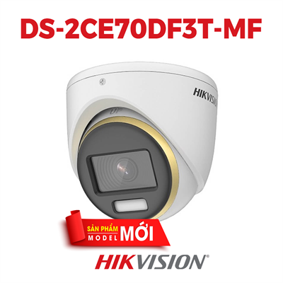 CAMERA TVI COLORVU HIKVISION DS-2CE70DF3T-MF CHỐNG NGƯỢC SÁNG 2 MP - HÌNH ẢNH MÀU SẮC 24/7