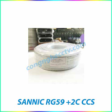 Cable liền nguồn SANNIC RG59 + 2C CSS-CCA cuộn 200 mét