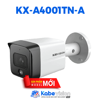 Camera IP KBVISION KX-A4001TN-A thân kim loại cố định ngoài trời 4.0MP có mic 