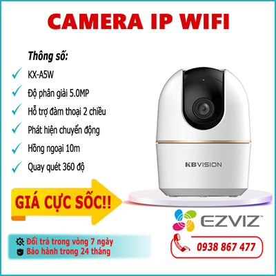 Camera IP Wifi KBVISION KX-A5W 5.0MP lắp đặt trong nhà