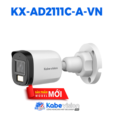 Camera Thân HDCVI KBVISION KX-AD2111C-A-VN Full Color ánh sáng kép thông minh 2.0MP 