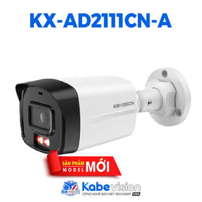 Camera IP thân KBVISION KX-AD2111CN-A cố định ngoài trời 2.0MP có mic