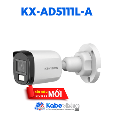 Camera Thân HDCVI KBVISION KX-AD5111L-A Full Color ánh sáng kép thông minh 5.0MP 