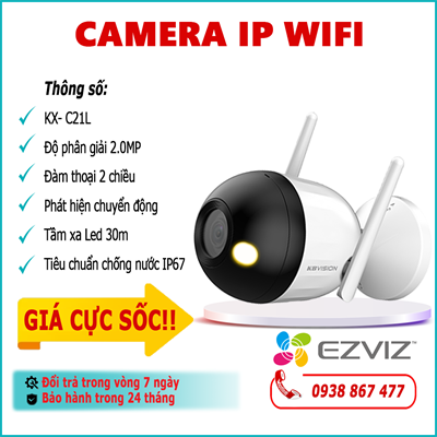 Camera IP Wifi KBVISION KX- C21L 2.0MP lắp đặt ngoài trời