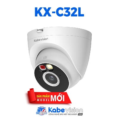 Camera IP WiFi dome KBVISION trong nhà  Ánh sáng kép báo động KX-C32L 3.0MP